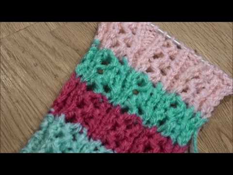 Versetztes Lochmuster - Strickmuster 🧶