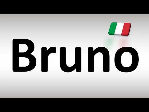 How to Pronounce Bruno? (Italian Name)