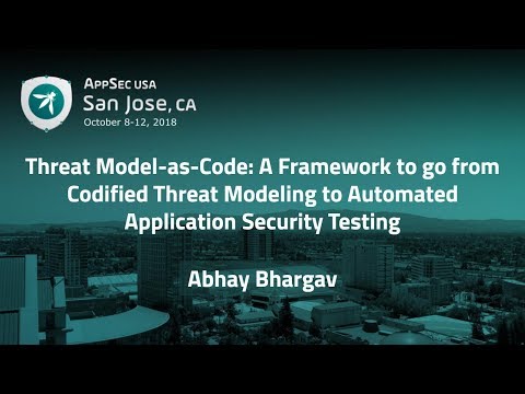Image thumbnail for talk Threat Model-as-Code
