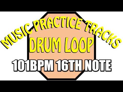 101bpm 16th Note Drum Loop. Music Practice Tracks