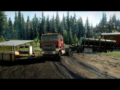 Paper Factory, Section A | Transporting The Large Pipe in Black Badger Lake | snowrunner