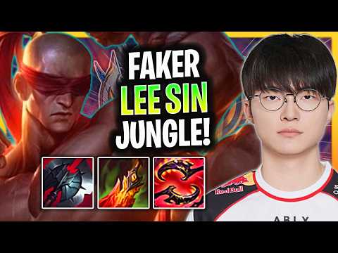 T1 FAKER DESTROYING WITH LEE SIN JUNGLE! | T1 Faker Plays Lee Sin Jungle Patch 26.5