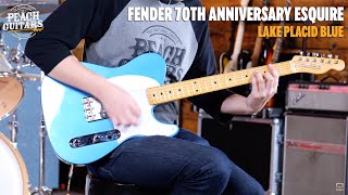 Video thumbnail for No Talking...Just Tones | Fender Limited Edition 70th Anniversary Esquire | Maple - Lake Placid Blue by Peach Guitars