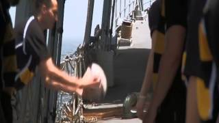 HMS Monmouth - "We support Navy rugby -- pass it on!"