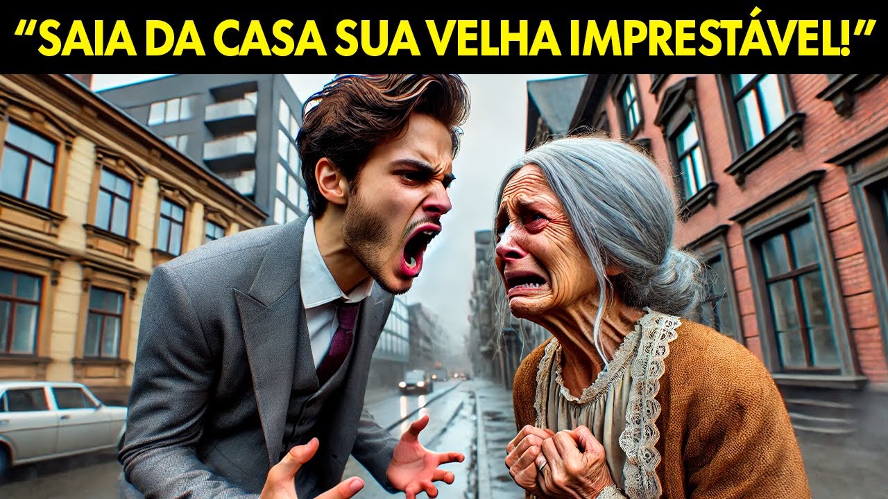 MILIONÁRIO DESPEJA IDOSA POR NÃO PAGAR O ALUGUEL, MAS QUANDO A VÊ MORANDO NA RUA...