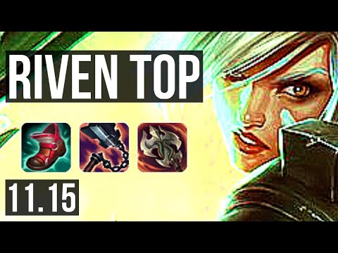 RIVEN vs SHYVANA (TOP) | Rank 4 Riven, 1400+ games, 6 solo kills, 13/3/4 | TR Grandmaster | v11.15