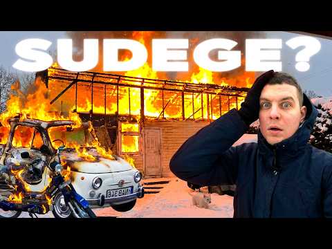 SUDEGĖ GARAŽAS SU VISAIS MOTOCIKLAIS VIDUJE