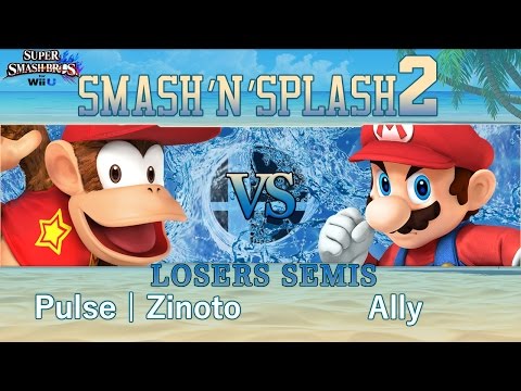 Smash'N'Splash 2  LOSERS SEMIS - Pulse | Zinoto (Diddy Kong, Palutena) vs Ally (Mario)