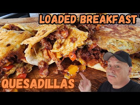 Loaded Breakfast Quesadillas on the Blackstone Griddle