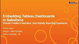 Embedding Tableau Dashboards in Salesforce: Elsevier Creates Seamless, User-friendly Reporting