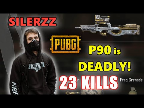 SILERZZ - 23 KILLS - P90 is DEADLY! - 22 HEADSHOTS - 3K DAMAGE - SOLO SQUADS! - PUBG