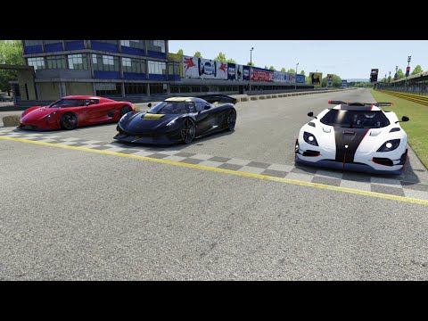 Koenigsegg Jesko vs Koenisegg One:1 vs Koenigsegg Regera at Monza Full Course