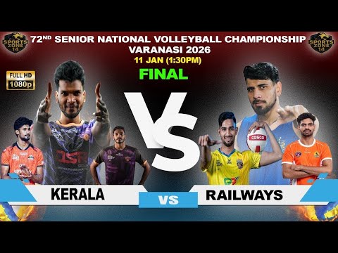 FINAL ⚡️HD⚡️ RAILWAYS VS KERALA l72nd Senior National Volleyball Championship 2026