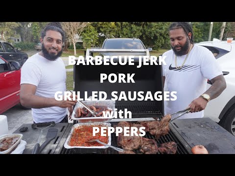 Grilled Sausage Peppers and Onion in Foil, Barbecue Pork Peppers and Onion Recipe, Sausage and Pork.