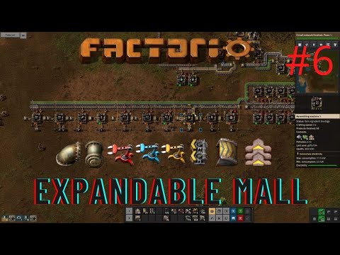 Factorio 1.0 Let's Play #6 | EASY EXPANDABLE MALL | BEGINNER/EARLY GAME MALL