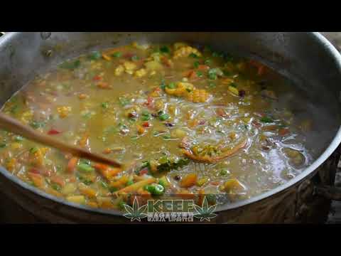 Rastafari elder cooking ital stew.