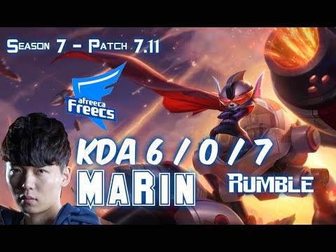 AFs MaRin RUMBLE vs JARVAN Top - Patch 7.11 KR Ranked