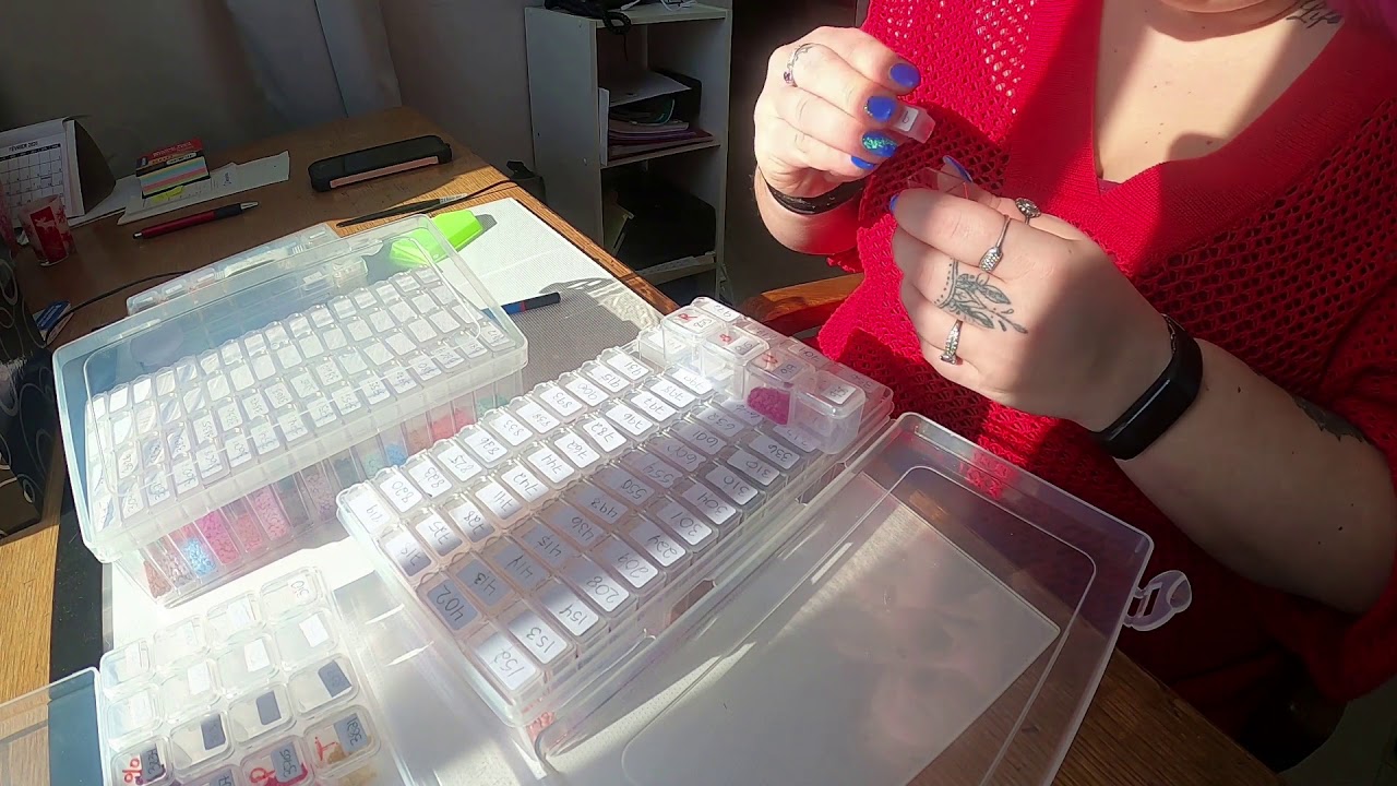 Diamant en trop  Voici ce que je fais avec mes surplus ! Diamond Painting