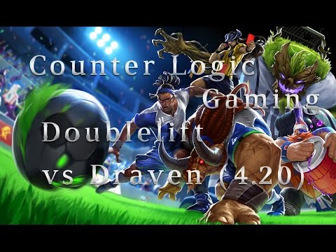 CLG Doublelift Lucian ADC vs Draven Season 4 (4.20) League of Legends LoL Pro SoloQ