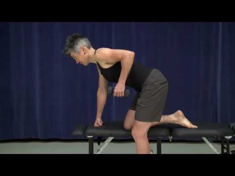 Scapular retraction with weights (inclined position) - YouTube video thumbnail.