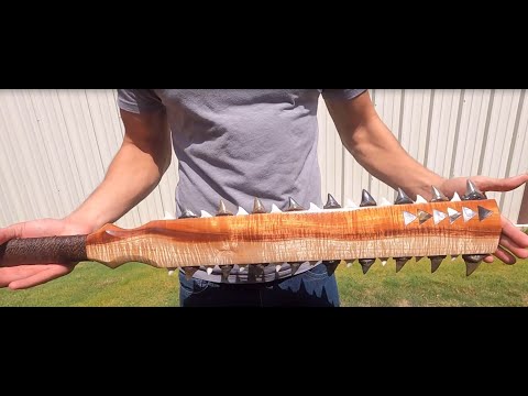 Hawaiian style Macuahuitl v2, the Mayan Great Sword!!