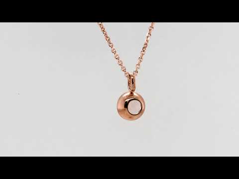 9ct Rose Gold Diamond and Morganite Rub Over Set Pendant - 05200117 | Johnsons Jewellers