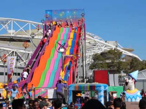 Giant slide Sydney Easter Show April 2014
