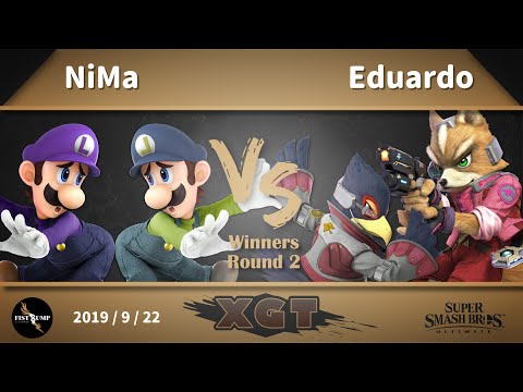 Fist Bump XGT - NiMA (Luigi) VS Eduardo (Falco, Fox) WR2 , 9/22 SSBU 臺灣大亂鬥月賽 拳頭邦普