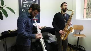 Asaf Yuria  and Alexander Levin testing Borgani Saxophones in Macerata