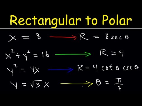 Rectangular Equation to Polar Equations, Precalculus, Examples and Practice Problems Video