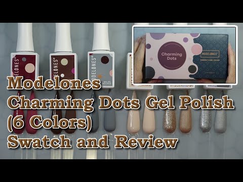 Modelones Charming Dots Swatch & Review! 6 AMAZING Gel Polishes!
