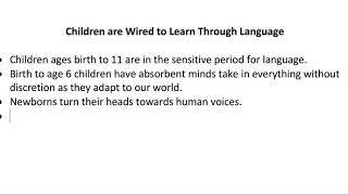 Children are wired to learn from language screencast