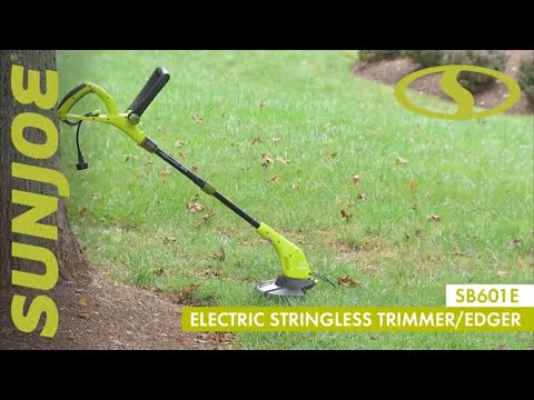 Sun Joe SB601E Sharper Blade Stringless Electric Trimmer/Edger, Green