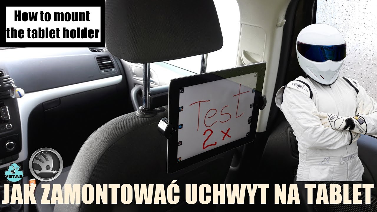 Tablet w Samochodzie Gadżety do Auta DIY Jak zamontować Uchwyt Holder Skoda Yeti Test Unboxing