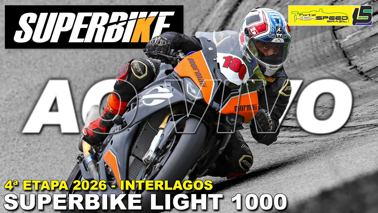 🔴 SUPERBIKE BRASIL | 4ª Etapa 2026 | SuperBike Light 1000cc | Interlagos (SP) | Ao Vivo