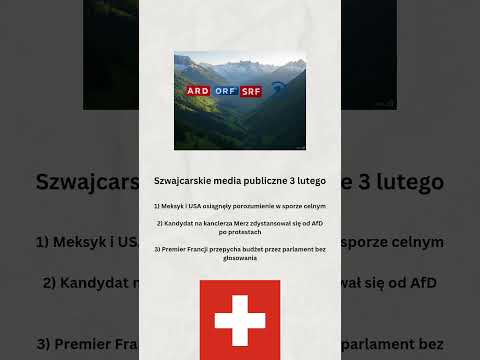 Szwajcarskie media publiczne 3 lutego