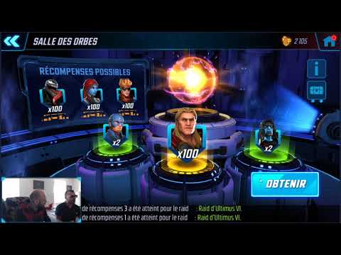 Opening : 134x Premiums, 34 RS, 2 Elites RS, 26 Golds, 5 Megas Orbs - Marvel Strike Force FR