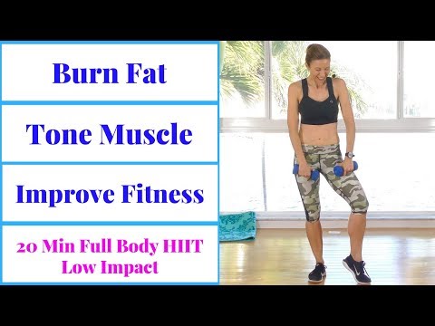 HIIT #81: Low Impact 20 minute full body HIIT workout to burn fat, build muscle, & increase fitness