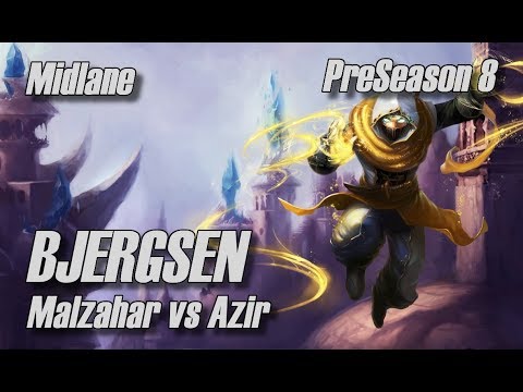 Bjergsen - Malzahar vs Azir Midlane - PreSeason 8