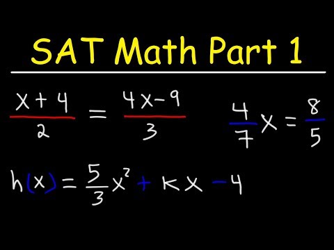 Evaluating Functions and Solving Basic Equations - Algebra - SAT Math Part 1 Video