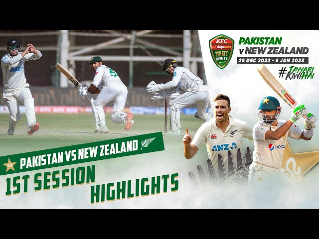 1st Session Highlights | Pakistan vs New Zealand | 1st Test Day 5 | PCB | MZ2L