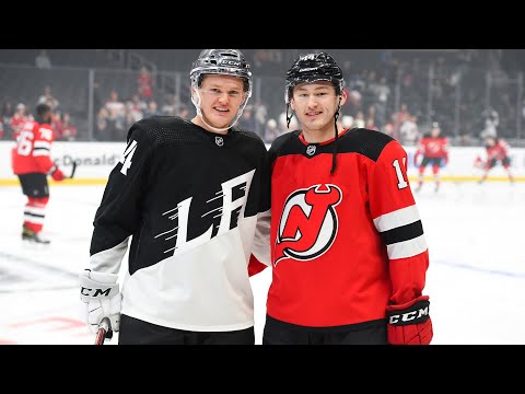 Mikey Anderson First Lap in NHL Debut + Photo Joey Anderson | LA Kings vs New Jersey Devils