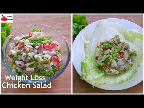Weight Loss Chicken Salad Recipe - Oil Free Skinny Recipes - Low Calorie Healthy Meal Plan/Diet Plan