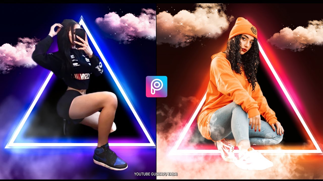 Detailed Tutorial | Neon Light, Cut Out Person Tool | How to edit photo on mobile with PicsArt app