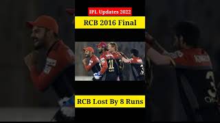 RCB 2016 Final Lost By 8 Runs | SRH Won Title |