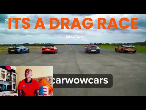AMG GT C vs AUDI R8 vs McLaren 570s vs BMW I8 DRAG RACE RAECTION @carwow ￼