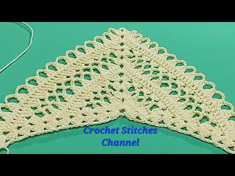 BEAUTİFUL 💯😍 Easy Crochet Triangle Shawl Pattern / Ulgen Sal Modeler/châle crochet TRIANGLE SCARF