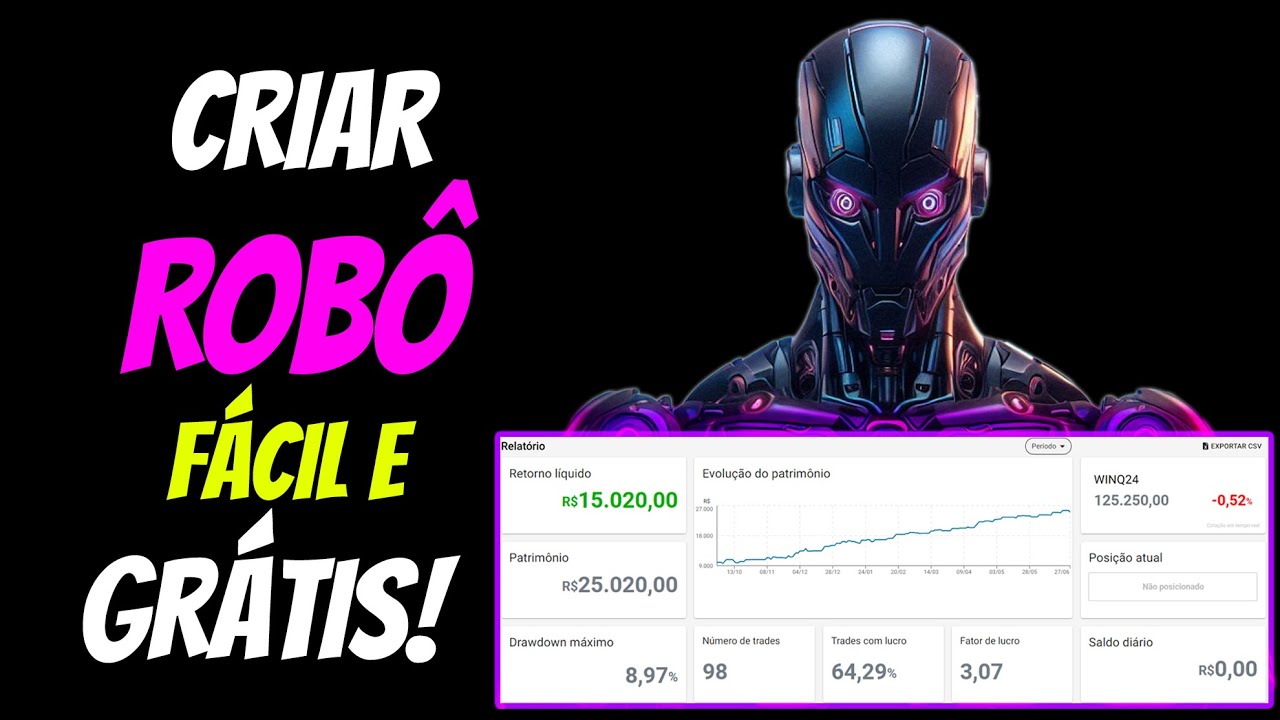 COMO CRIAR ROBÔ DAY TRADE GRÁTIS PARA TESTE!