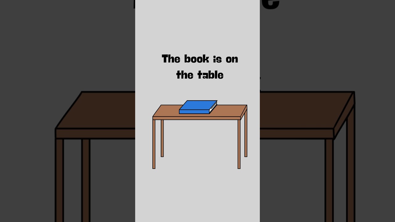 THE BOOK IS ON THE TABLE #englishgrammar#EnglishisEnglishTutoriales