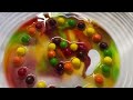 A Satisfying Rainbow Colors Skittles Candy Relaxing Video Satisfying Rainbow Candy Skittles